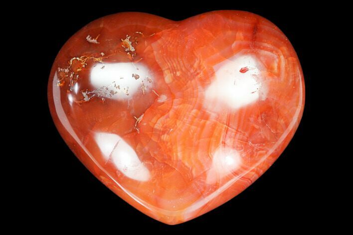 Colorful Carnelian Agate Heart #125729